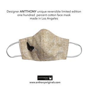 Face Mask (Reversible) Mocha Butterfly
